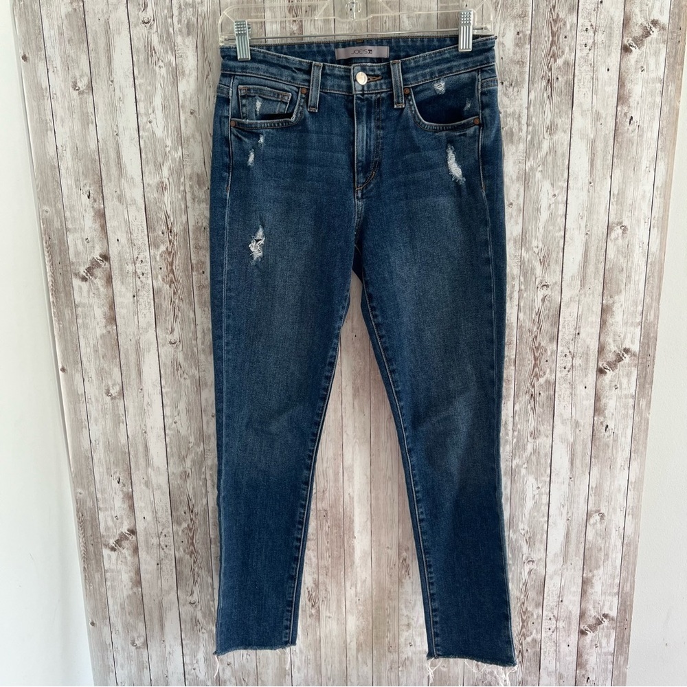 Joe's Jeans Dark Blue Distressed Ankle Jeans Skinny 26